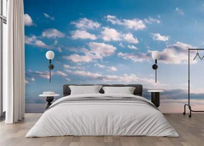 Blue sky with clouds Wall mural