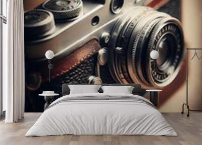 Close-up of a vintage camera Wall mural