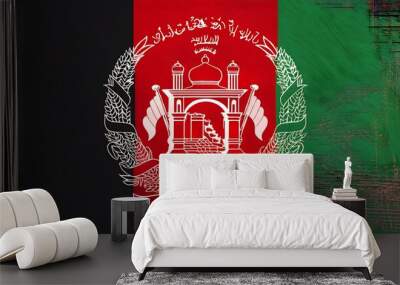 Flag of Afghanistan Wall mural