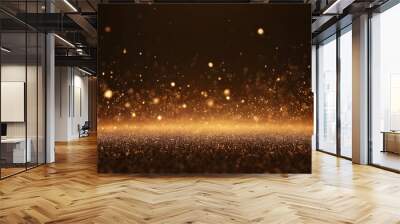 Golden particles background image Wall mural