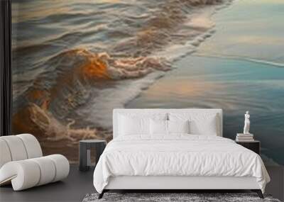 waves on the beach Wall mural