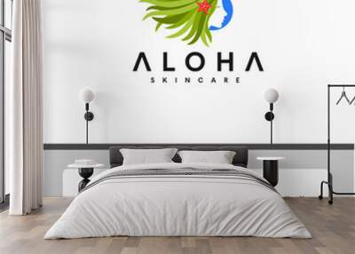 aloha skin care logo Wall mural