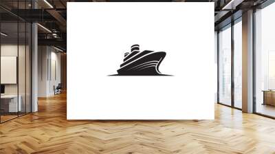 ship logo, transport, boat Wall mural