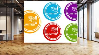 set vector limited icon. product limited template banner design vector illustration Wall mural