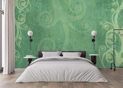 green artistic frame Wall mural