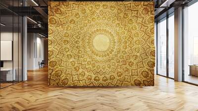 gringe background with oriental ornaments . Wall mural