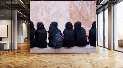 iranian schoolgirls Wall mural