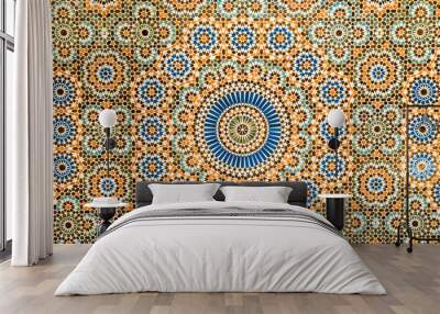 moroccan vintage tile background Wall mural