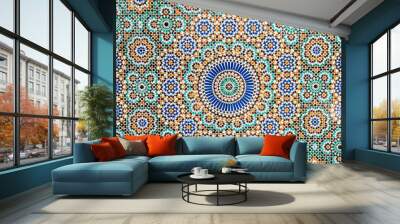 moroccan vintage tile background Wall mural