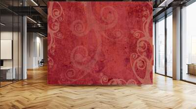 red artistic frame Wall mural