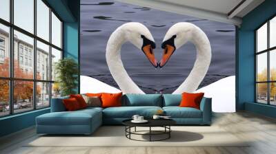 swans heart Wall mural