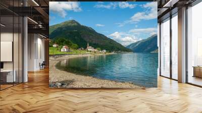 view of lustrafjorden, norway Wall mural