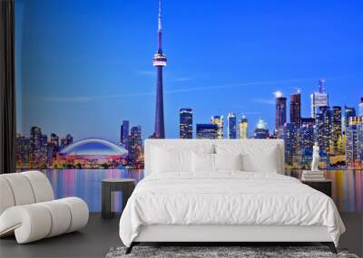 Panorama of Toronto skyline in Ontario, Canada. Wall mural