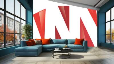 Creative letter M vector logo design. Wall mural