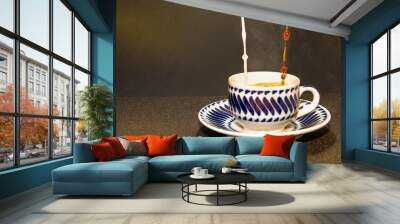 Coffee whit milk Wall mural