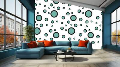 Seamless circle vector pattern. Modern stylish texture. Repeating circles background. Wall mural