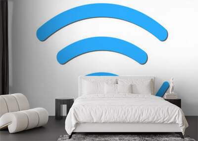 Wifi icon with check sign. Wifi icon and approved, confirm, done, tick, completed concept. Vector icon Wall mural