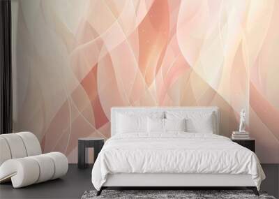 A calming spring background with abstract leaves and soft frosted textures Wall mural