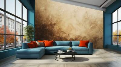 Backdrop blending dark brown and beige tones with subtle textures and diffused light Wall mural