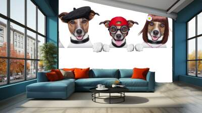 happy family dog Wall mural