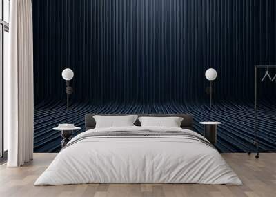 Dark Blue Vertical Striped Background Wall mural