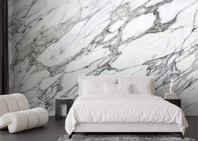 Detailed white and gray marble texture Wall mural