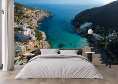 Cala Llonga beach, Ibiza. Spain. Wall mural