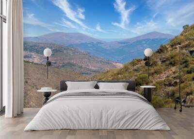 mountainous landscape near the Beninar reservoir (Spain) Wall mural