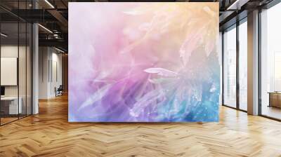 Serene abstract with soft blues purples and yellows gradient transitions wallpaper Wall mural