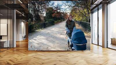 Walking in the park (El Capricho) in Madrid Wall mural