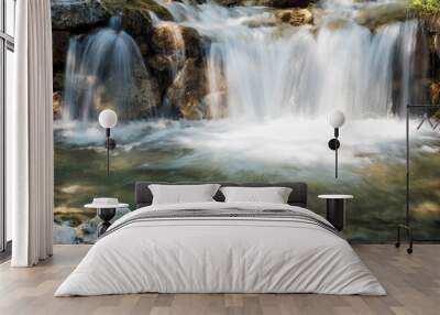 waterfall in the mountains Wall mural