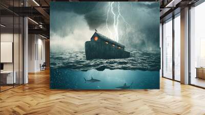 Noah's Ark Bible story art Wall mural