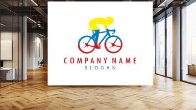 Cyclist logo 2 Wall mural