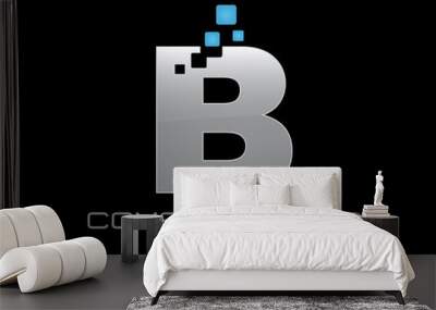 Techno letter B Wall mural