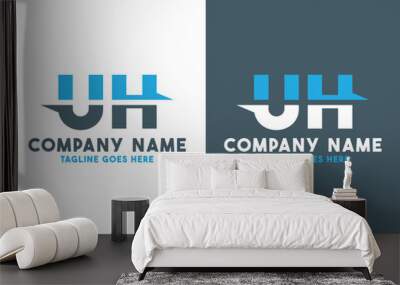 Letter UH logo design vector template, UH logo
 Wall mural