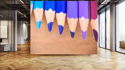 close up colored pencils Wall mural