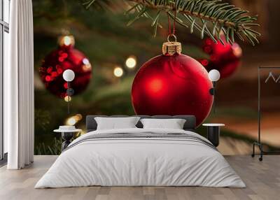 christmas tree decorations Wall mural