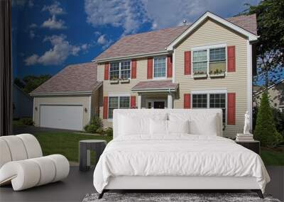 suburban american home Wall mural