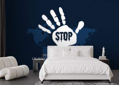 vector graphic of international day of innocent children victims of aggression good for innocent children victims of aggression celebration. flat design. flyer design.flat illustration. Wall mural