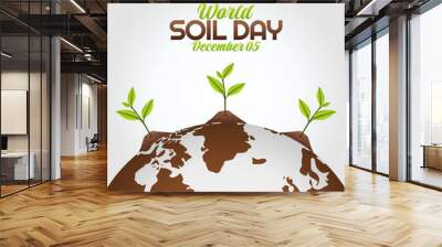 vector graphic of world soil day good for world soil day celebration. flat design. flyer design.flat illustration. Wall mural