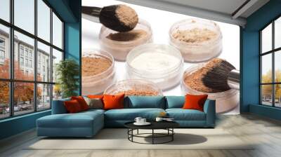 Loose cosmetic powder different shades Wall mural