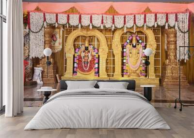 Indian wedding mandap decor - Indian Marriage Halls Hindu wedding stage decoration Wall mural