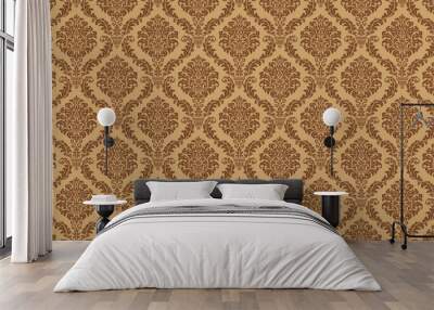 vintage western classic old style luxury shape pattern vector wallpaper background 3 Wall mural