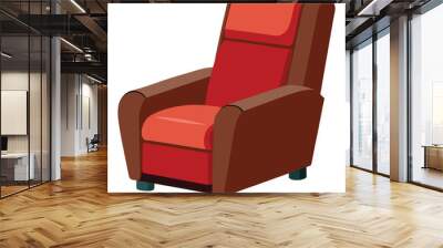 leather armchair isolated Wall mural