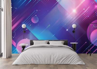 abstract urban graphic background with circles Wall mural