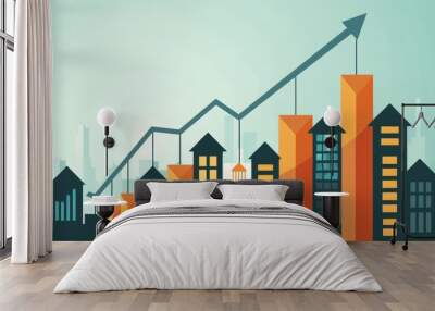 concept of real estate investment or property growth Wall mural