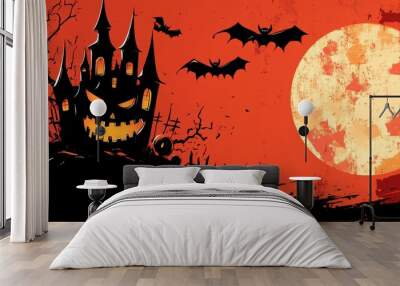 Halloween background Wall mural