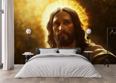 Portrait of Jesus Christ as the Divine Savior Wall mural