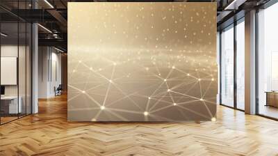 digital technology background network connection dots and lines futuristic background for presentation design 3d Wall mural