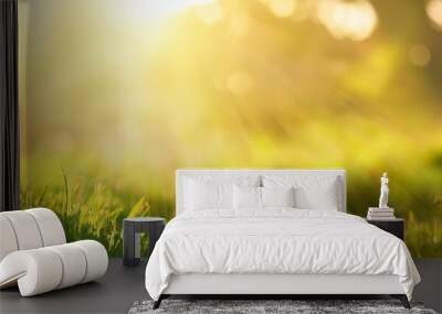 nature sunny abstract summer background with sun sunlight effect Wall mural